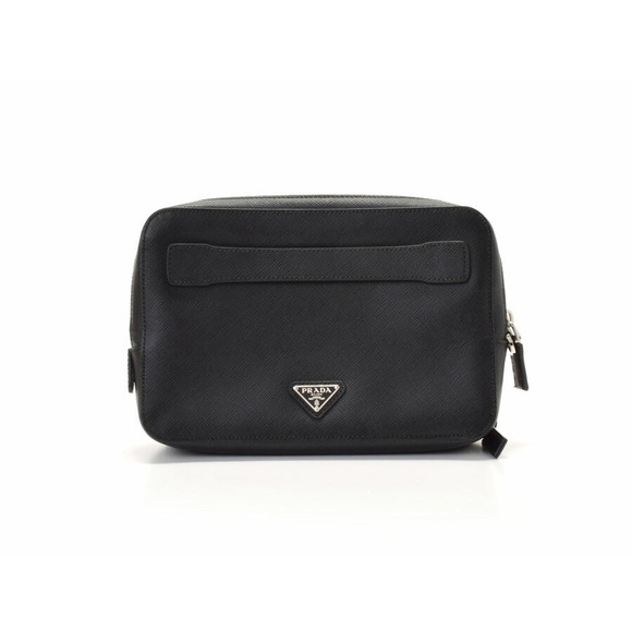 Prada Handbags - PRADA Saffiano Black Shoulder Bag